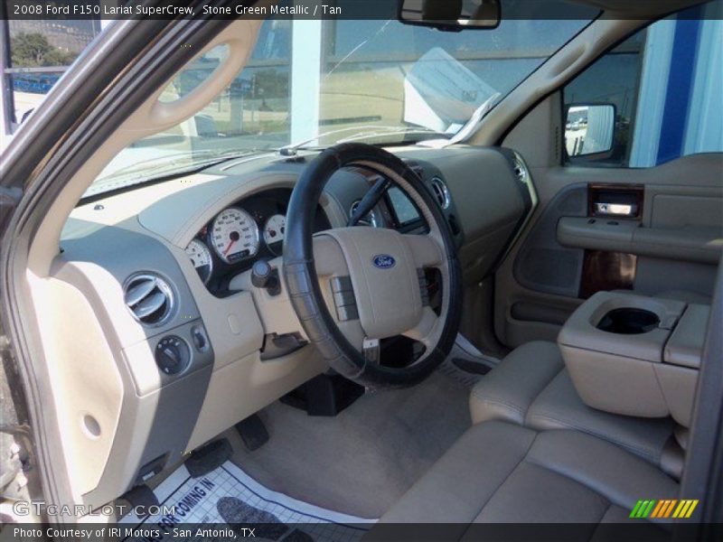 Stone Green Metallic / Tan 2008 Ford F150 Lariat SuperCrew