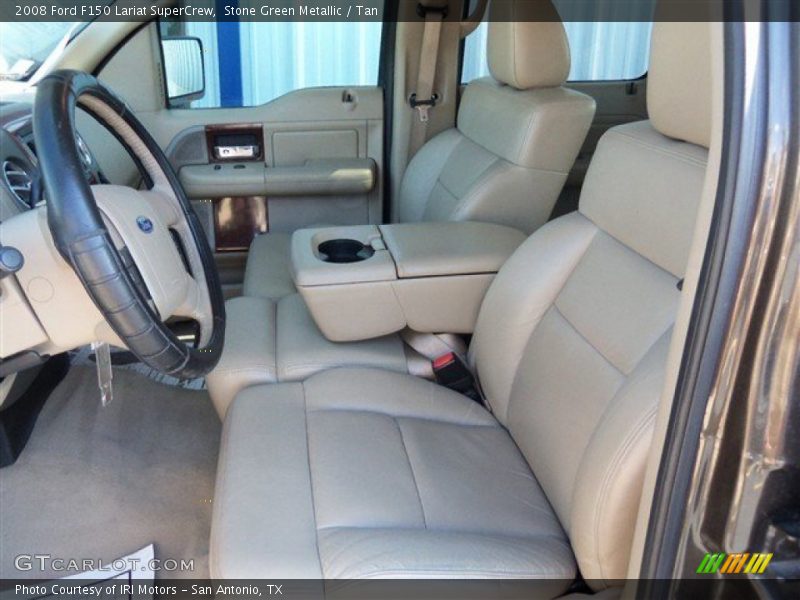 Stone Green Metallic / Tan 2008 Ford F150 Lariat SuperCrew