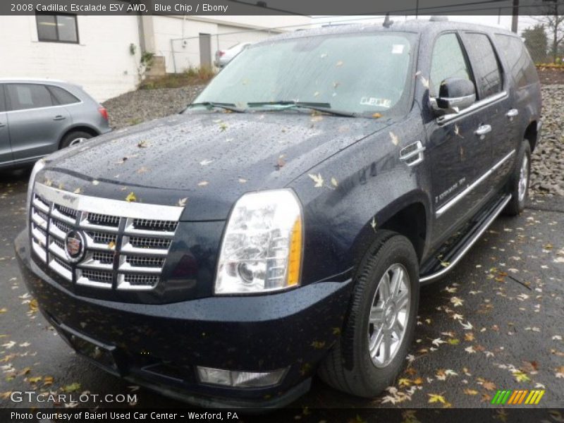 Blue Chip / Ebony 2008 Cadillac Escalade ESV AWD