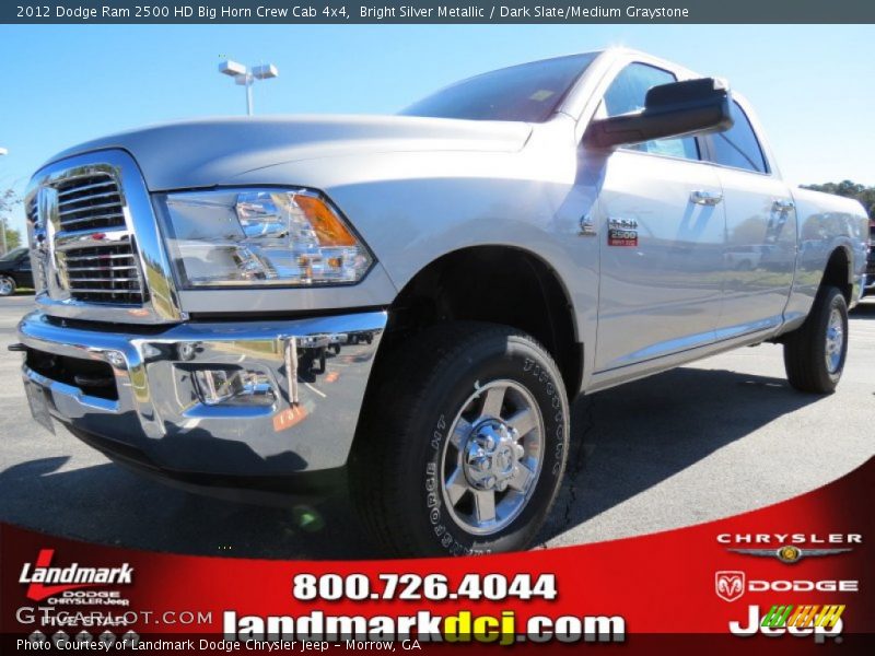 Bright Silver Metallic / Dark Slate/Medium Graystone 2012 Dodge Ram 2500 HD Big Horn Crew Cab 4x4