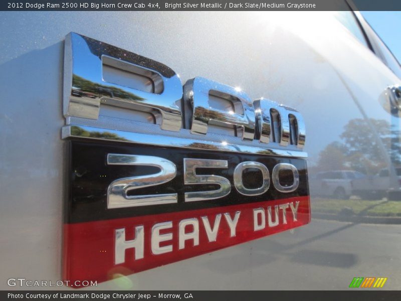 Bright Silver Metallic / Dark Slate/Medium Graystone 2012 Dodge Ram 2500 HD Big Horn Crew Cab 4x4