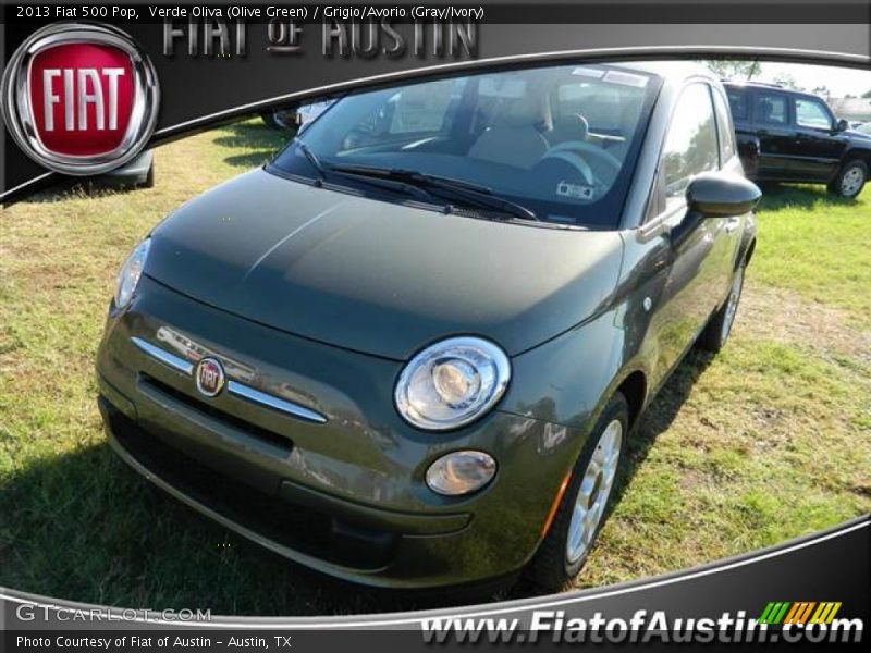 Verde Oliva (Olive Green) / Grigio/Avorio (Gray/Ivory) 2013 Fiat 500 Pop