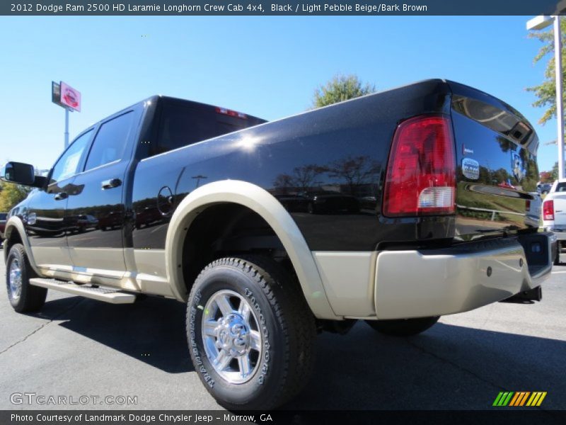 Black / Light Pebble Beige/Bark Brown 2012 Dodge Ram 2500 HD Laramie Longhorn Crew Cab 4x4