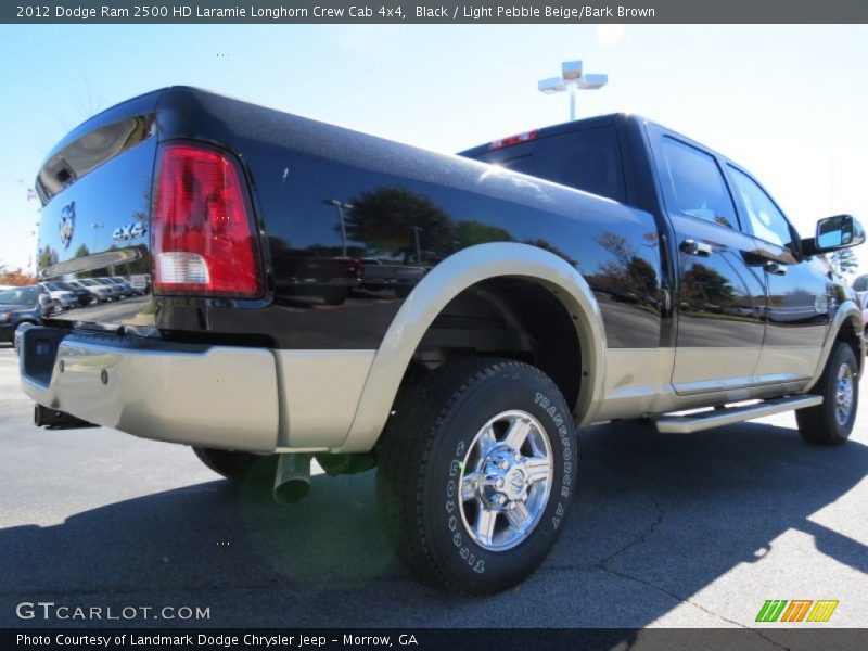 Black / Light Pebble Beige/Bark Brown 2012 Dodge Ram 2500 HD Laramie Longhorn Crew Cab 4x4