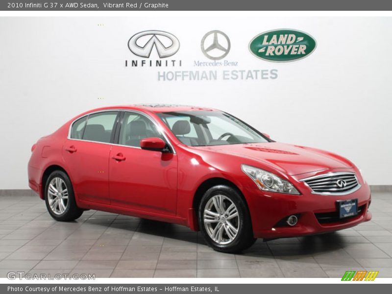 Vibrant Red / Graphite 2010 Infiniti G 37 x AWD Sedan