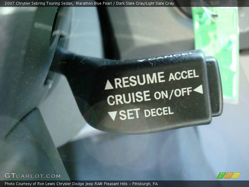 Marathon Blue Pearl / Dark Slate Gray/Light Slate Gray 2007 Chrysler Sebring Touring Sedan