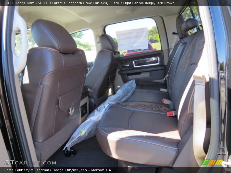 Black / Light Pebble Beige/Bark Brown 2012 Dodge Ram 2500 HD Laramie Longhorn Crew Cab 4x4