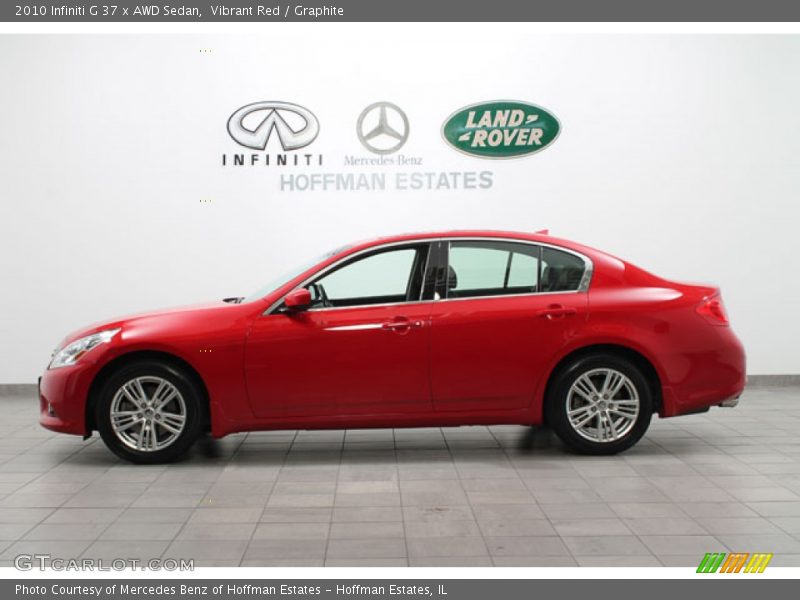 Vibrant Red / Graphite 2010 Infiniti G 37 x AWD Sedan