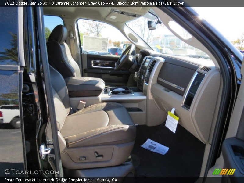Black / Light Pebble Beige/Bark Brown 2012 Dodge Ram 2500 HD Laramie Longhorn Crew Cab 4x4