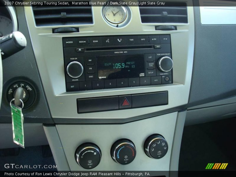 Marathon Blue Pearl / Dark Slate Gray/Light Slate Gray 2007 Chrysler Sebring Touring Sedan