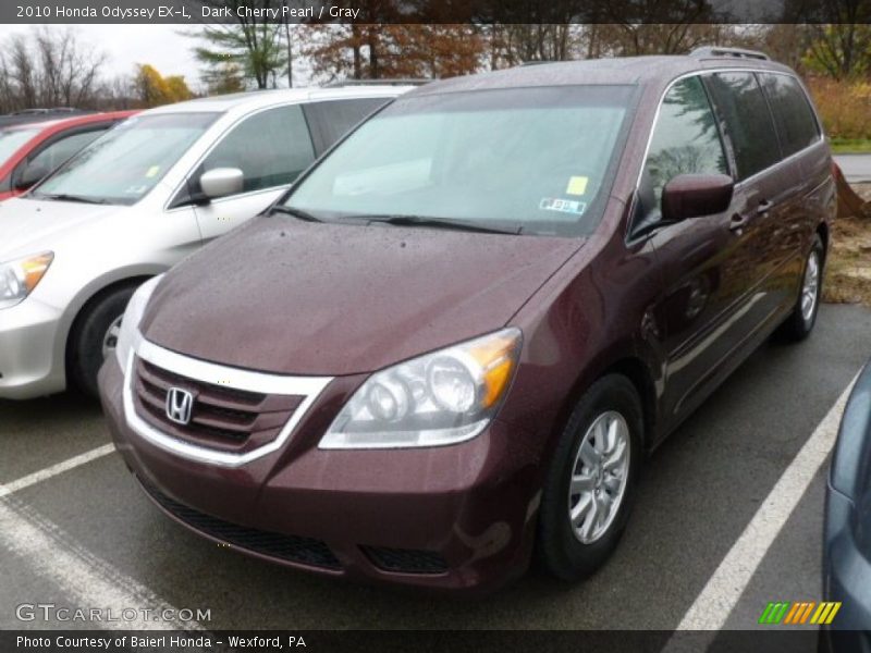 Dark Cherry Pearl / Gray 2010 Honda Odyssey EX-L