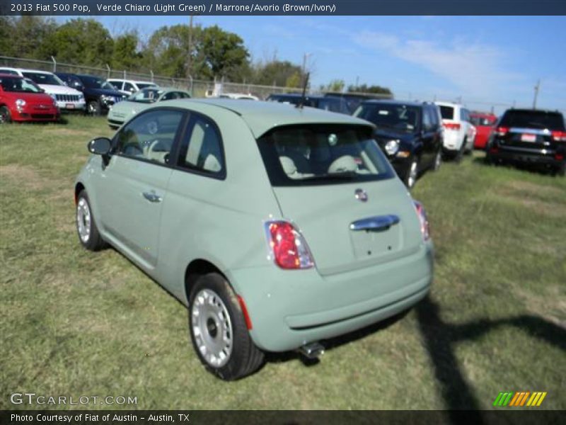 Verde Chiaro (Light Green) / Marrone/Avorio (Brown/Ivory) 2013 Fiat 500 Pop