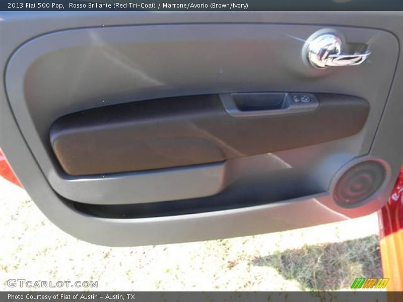 Rosso Brillante (Red Tri-Coat) / Marrone/Avorio (Brown/Ivory) 2013 Fiat 500 Pop