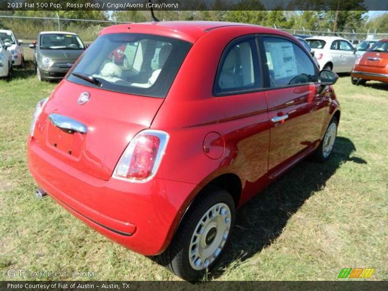 Rosso (Red) / Grigio/Avorio (Gray/Ivory) 2013 Fiat 500 Pop