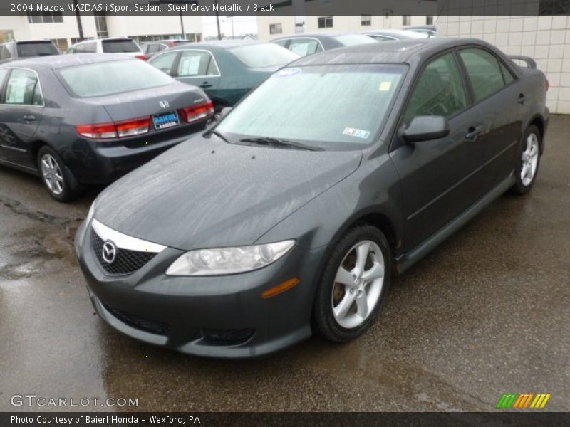 Steel Gray Metallic / Black 2004 Mazda MAZDA6 i Sport Sedan