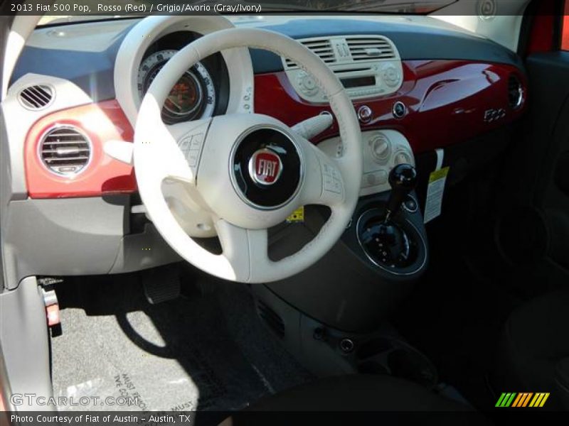 Rosso (Red) / Grigio/Avorio (Gray/Ivory) 2013 Fiat 500 Pop