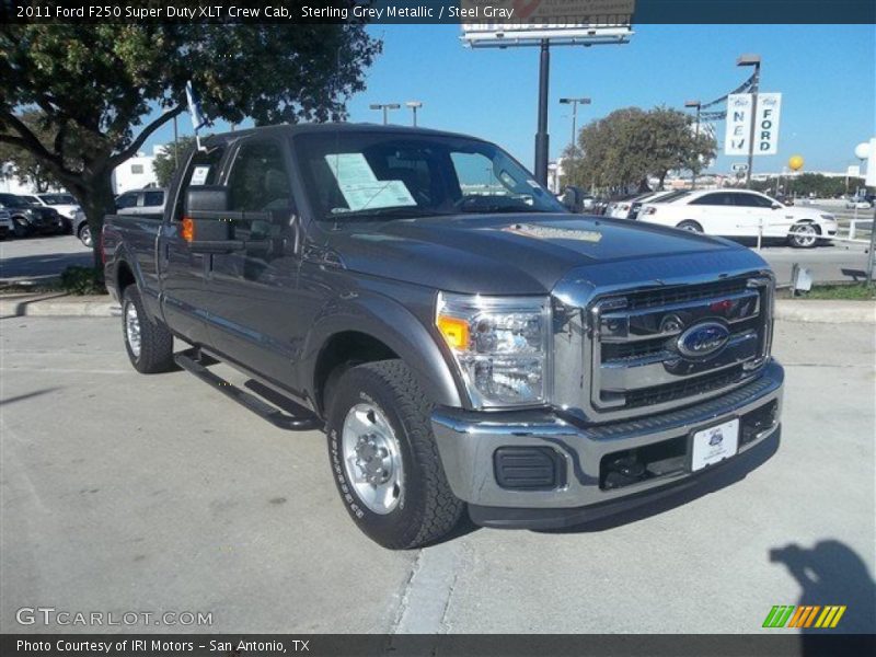 Sterling Grey Metallic / Steel Gray 2011 Ford F250 Super Duty XLT Crew Cab