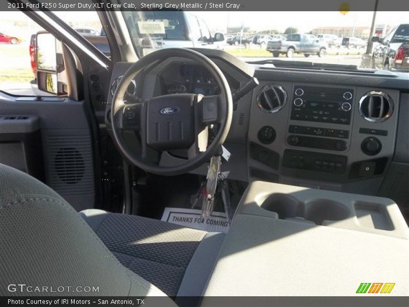 Sterling Grey Metallic / Steel Gray 2011 Ford F250 Super Duty XLT Crew Cab