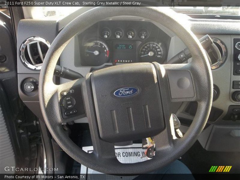 Sterling Grey Metallic / Steel Gray 2011 Ford F250 Super Duty XLT Crew Cab