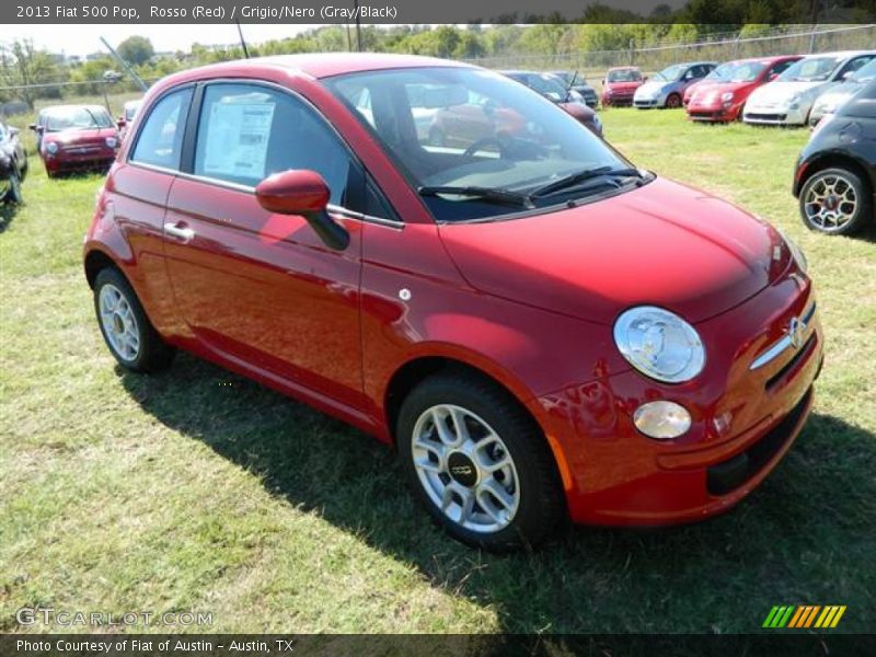 Rosso (Red) / Grigio/Nero (Gray/Black) 2013 Fiat 500 Pop