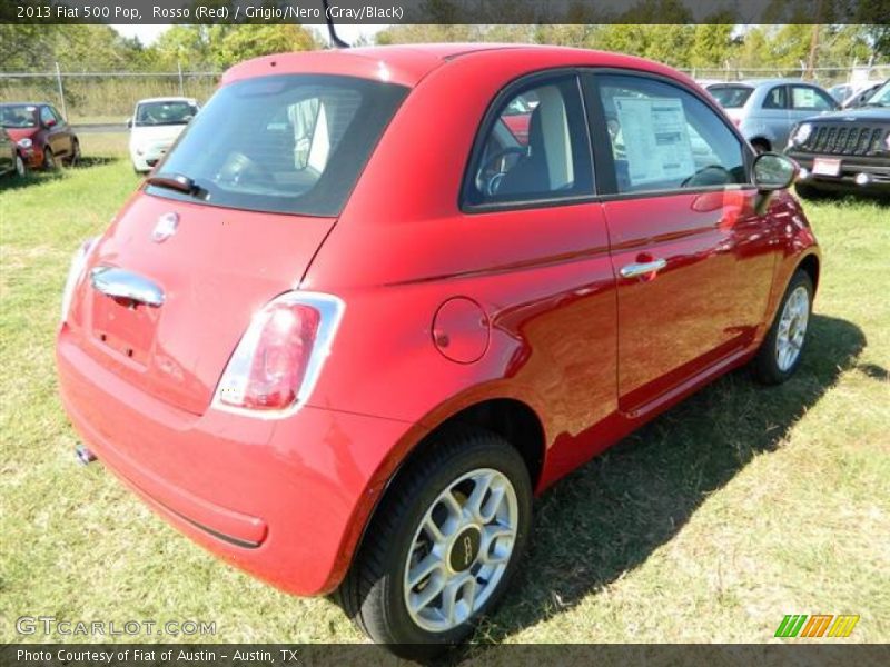 Rosso (Red) / Grigio/Nero (Gray/Black) 2013 Fiat 500 Pop
