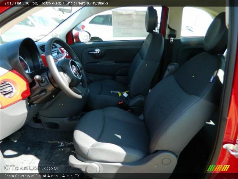 Rosso (Red) / Grigio/Nero (Gray/Black) 2013 Fiat 500 Pop