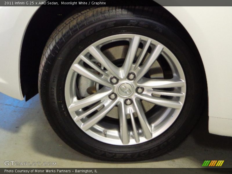 Moonlight White / Graphite 2011 Infiniti G 25 x AWD Sedan