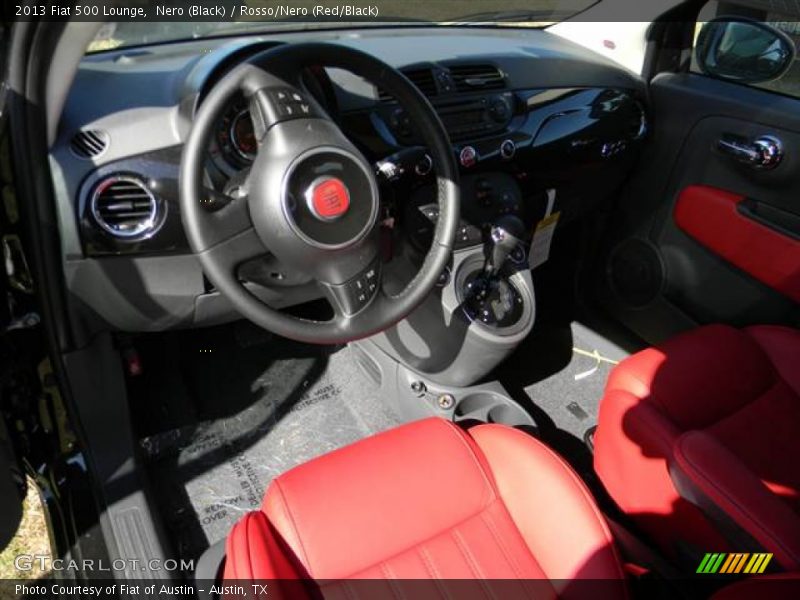 Nero (Black) / Rosso/Nero (Red/Black) 2013 Fiat 500 Lounge