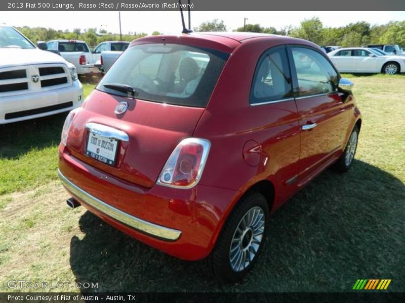 Rosso (Red) / Rosso/Avorio (Red/Ivory) 2013 Fiat 500 Lounge
