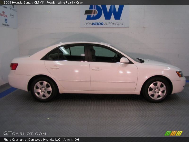 Powder White Pearl / Gray 2008 Hyundai Sonata GLS V6