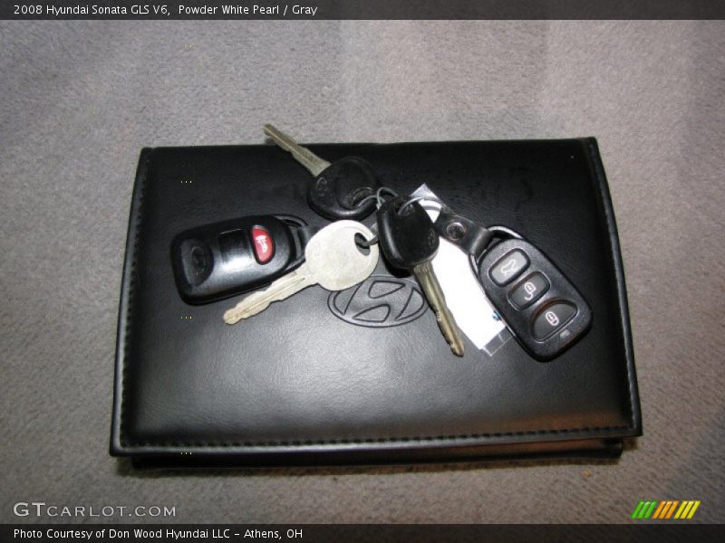 Powder White Pearl / Gray 2008 Hyundai Sonata GLS V6
