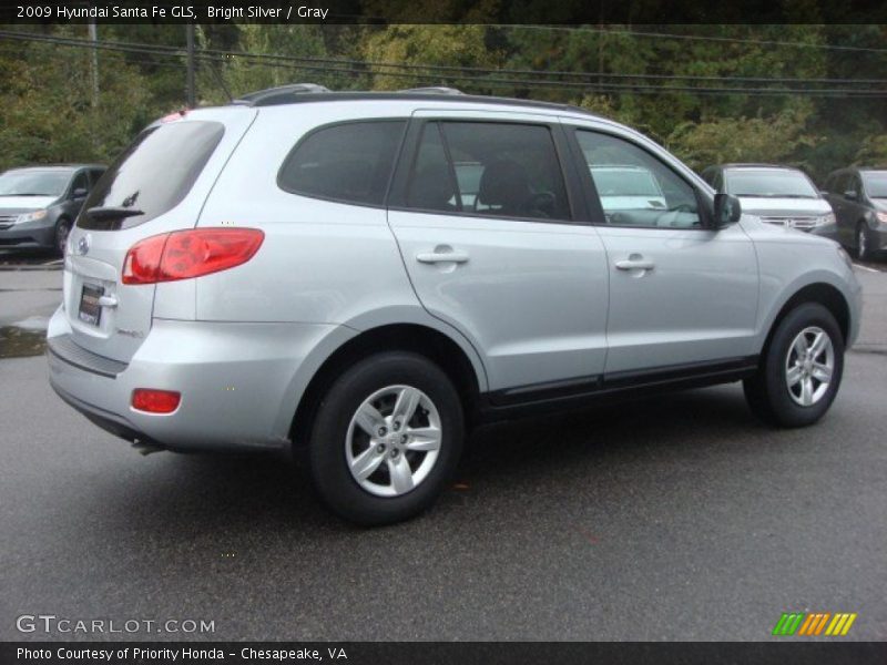 Bright Silver / Gray 2009 Hyundai Santa Fe GLS