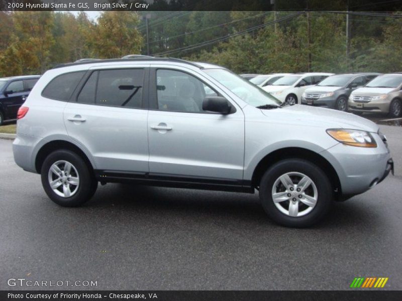 Bright Silver / Gray 2009 Hyundai Santa Fe GLS