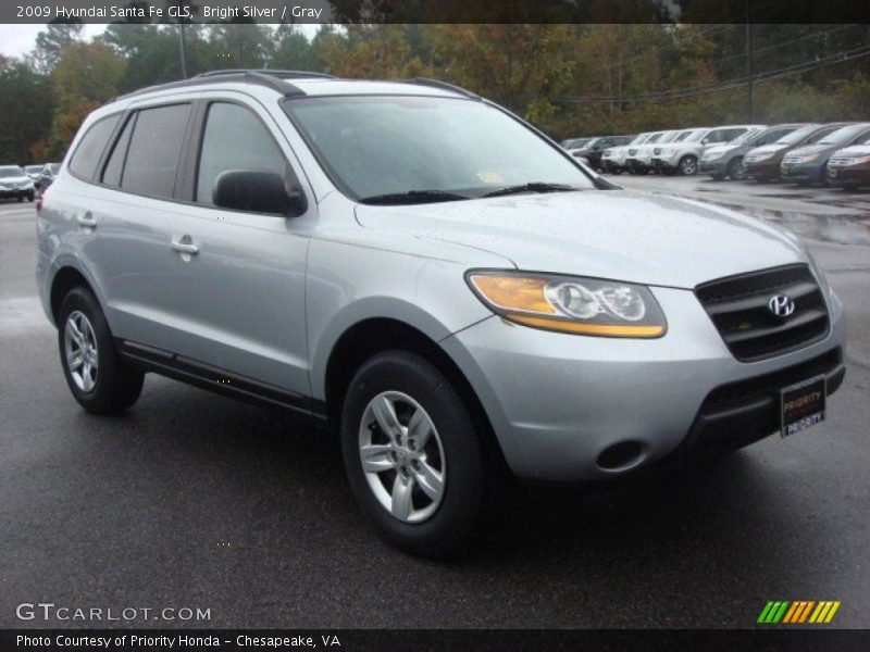 Bright Silver / Gray 2009 Hyundai Santa Fe GLS