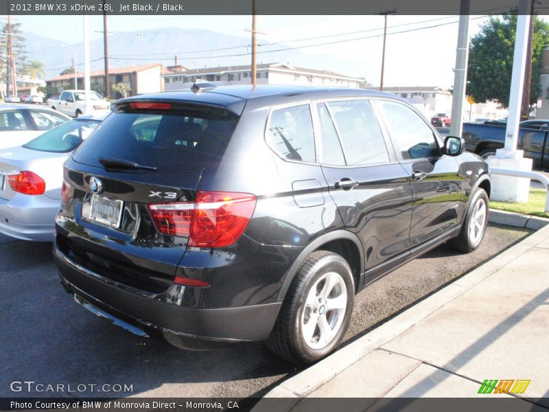 Jet Black / Black 2012 BMW X3 xDrive 28i