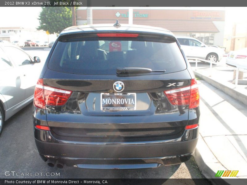 Jet Black / Black 2012 BMW X3 xDrive 28i