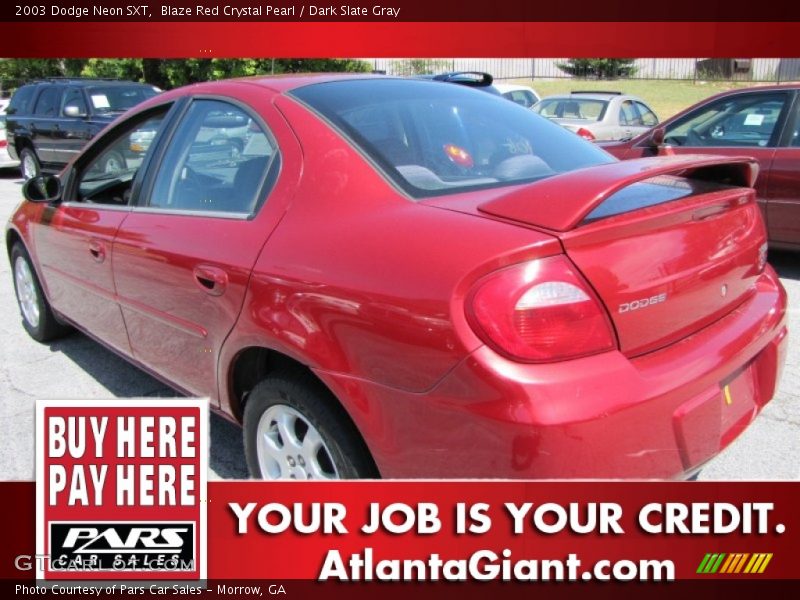Blaze Red Crystal Pearl / Dark Slate Gray 2003 Dodge Neon SXT
