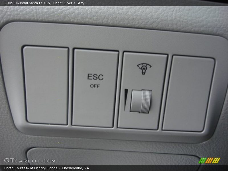 Bright Silver / Gray 2009 Hyundai Santa Fe GLS