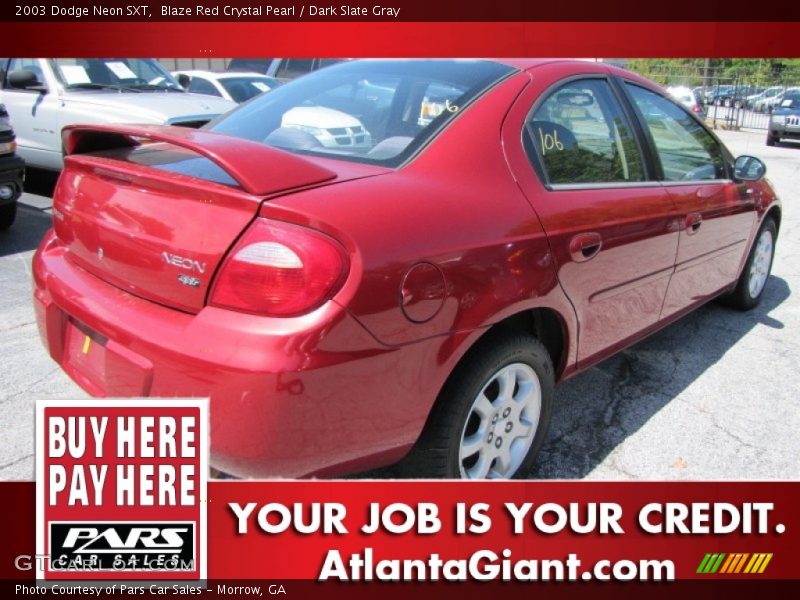 Blaze Red Crystal Pearl / Dark Slate Gray 2003 Dodge Neon SXT