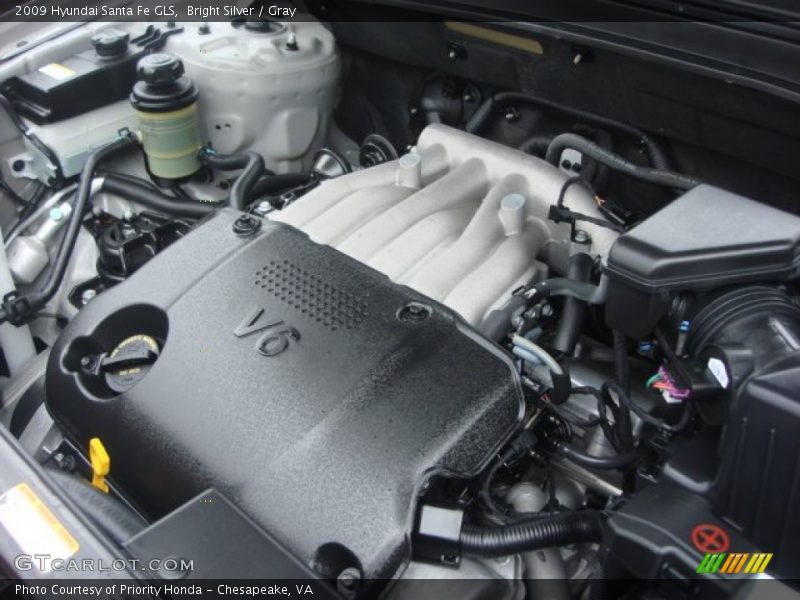 Bright Silver / Gray 2009 Hyundai Santa Fe GLS