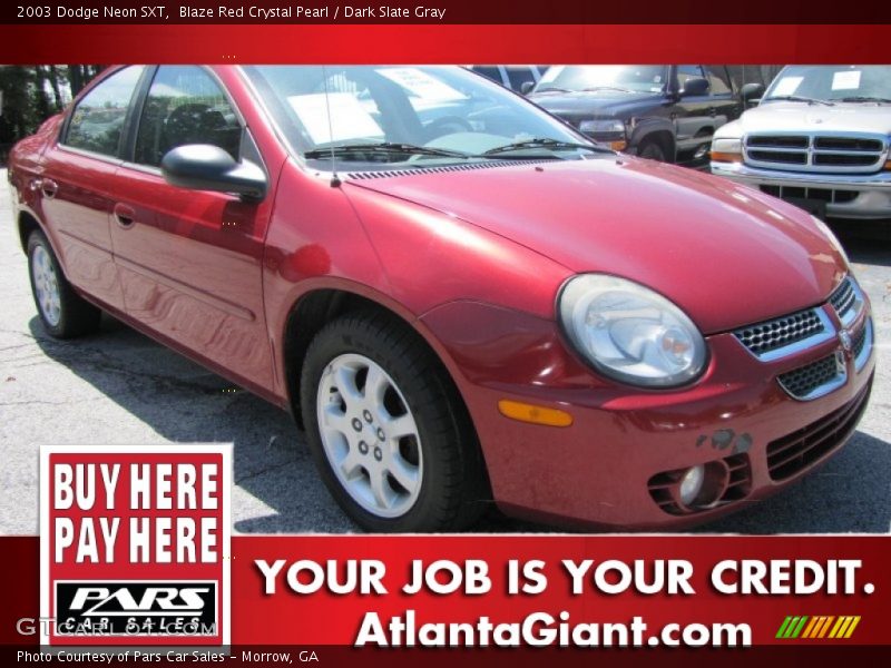 Blaze Red Crystal Pearl / Dark Slate Gray 2003 Dodge Neon SXT