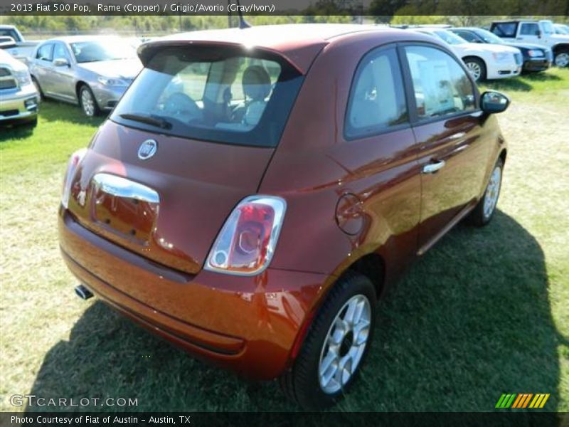 Rame (Copper) / Grigio/Avorio (Gray/Ivory) 2013 Fiat 500 Pop