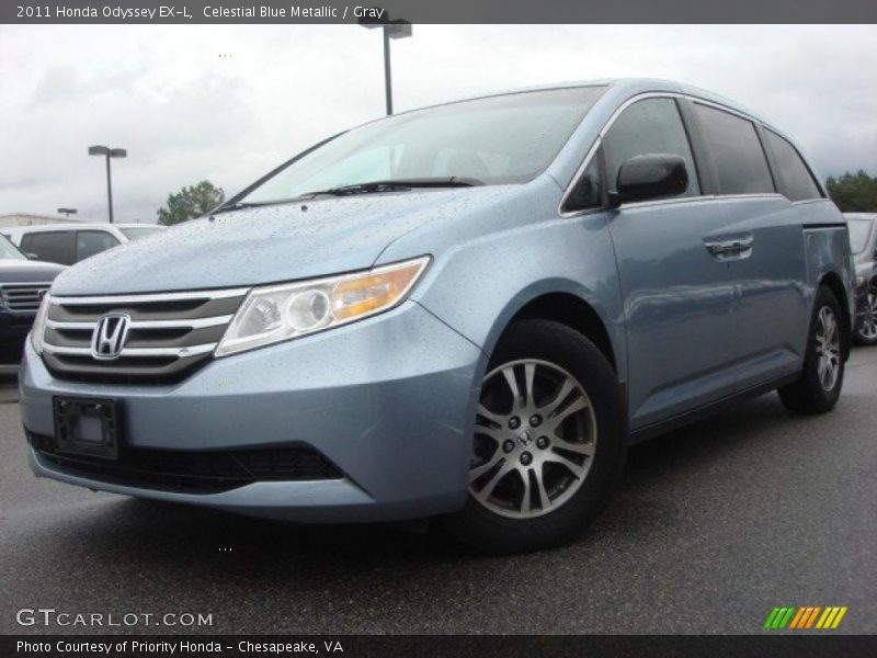 Celestial Blue Metallic / Gray 2011 Honda Odyssey EX-L
