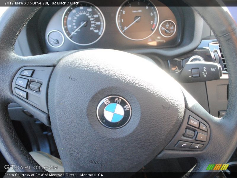 Jet Black / Black 2012 BMW X3 xDrive 28i