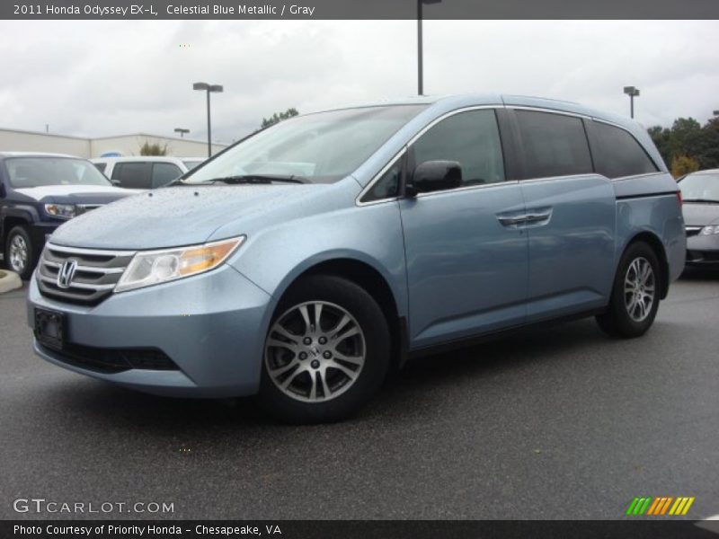 Celestial Blue Metallic / Gray 2011 Honda Odyssey EX-L