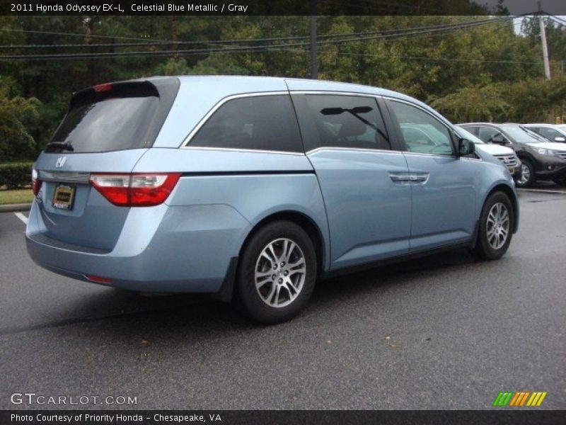 Celestial Blue Metallic / Gray 2011 Honda Odyssey EX-L