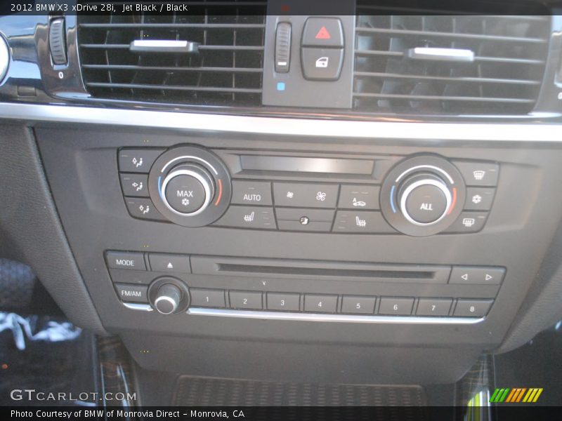Jet Black / Black 2012 BMW X3 xDrive 28i