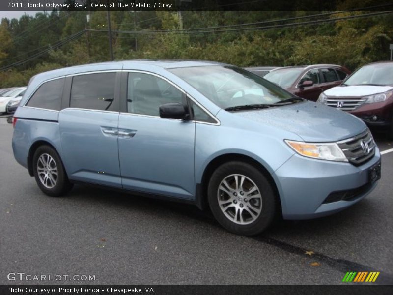 Celestial Blue Metallic / Gray 2011 Honda Odyssey EX-L