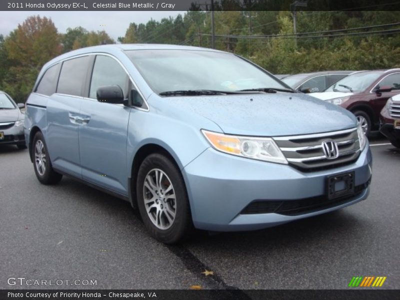 Celestial Blue Metallic / Gray 2011 Honda Odyssey EX-L