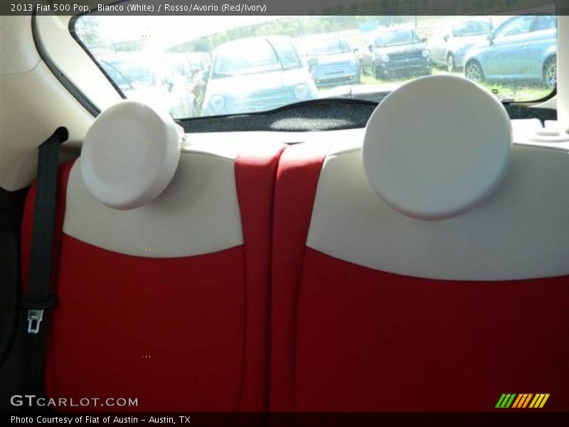 Bianco (White) / Rosso/Avorio (Red/Ivory) 2013 Fiat 500 Pop